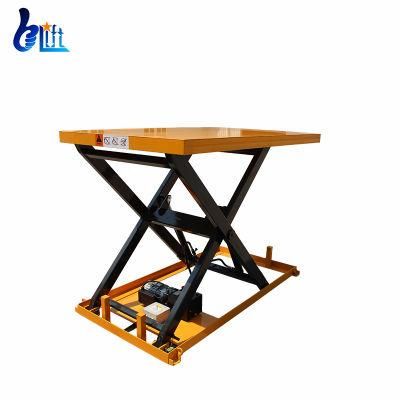 Workshop Stationary Hydraulic Two Scissors Lift Tables Lifting Tools