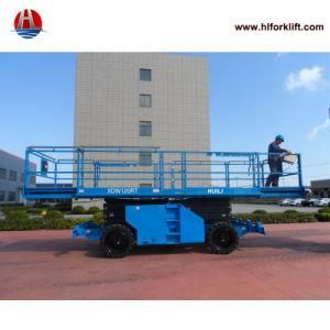 Mobile Self Propelled Rough Terrain Diesel Scissor Lift Outdoor Use
