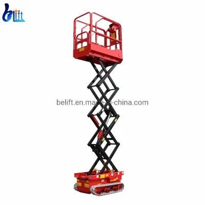 4-6m Small Outdoor Manlift Aerial Crawler Tracked Scissor Lift Platform