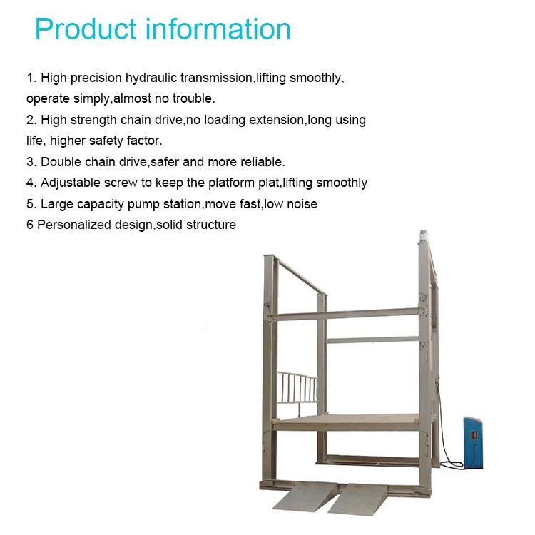 Customized Hydraulic Four Post Hoist Elevator Car Lift