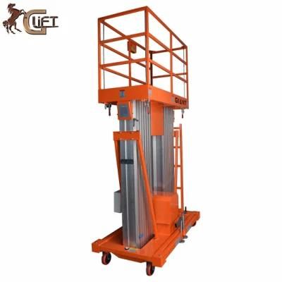 China High Quality Electric Aerial Platform 200kg with Double Mast