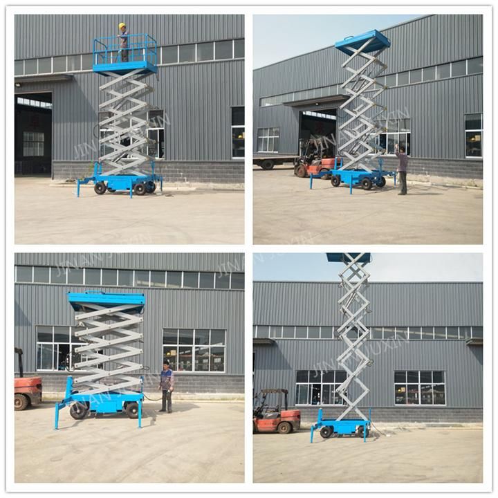New Design Hydraulic Manual Mobile Vertical Scissor Ladder Lift Platform