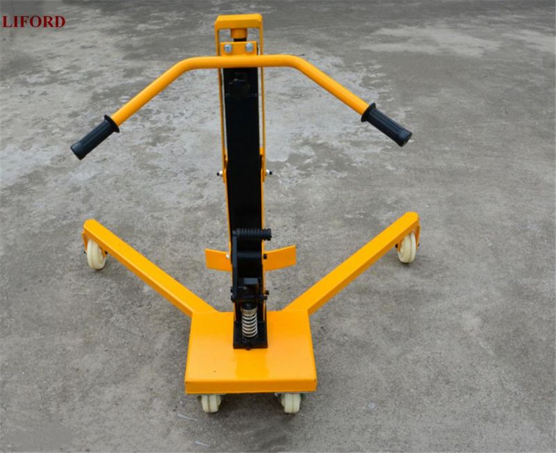 Factory Production and Exporting 350kg Portable Hydraulic Hand Drum Truck
