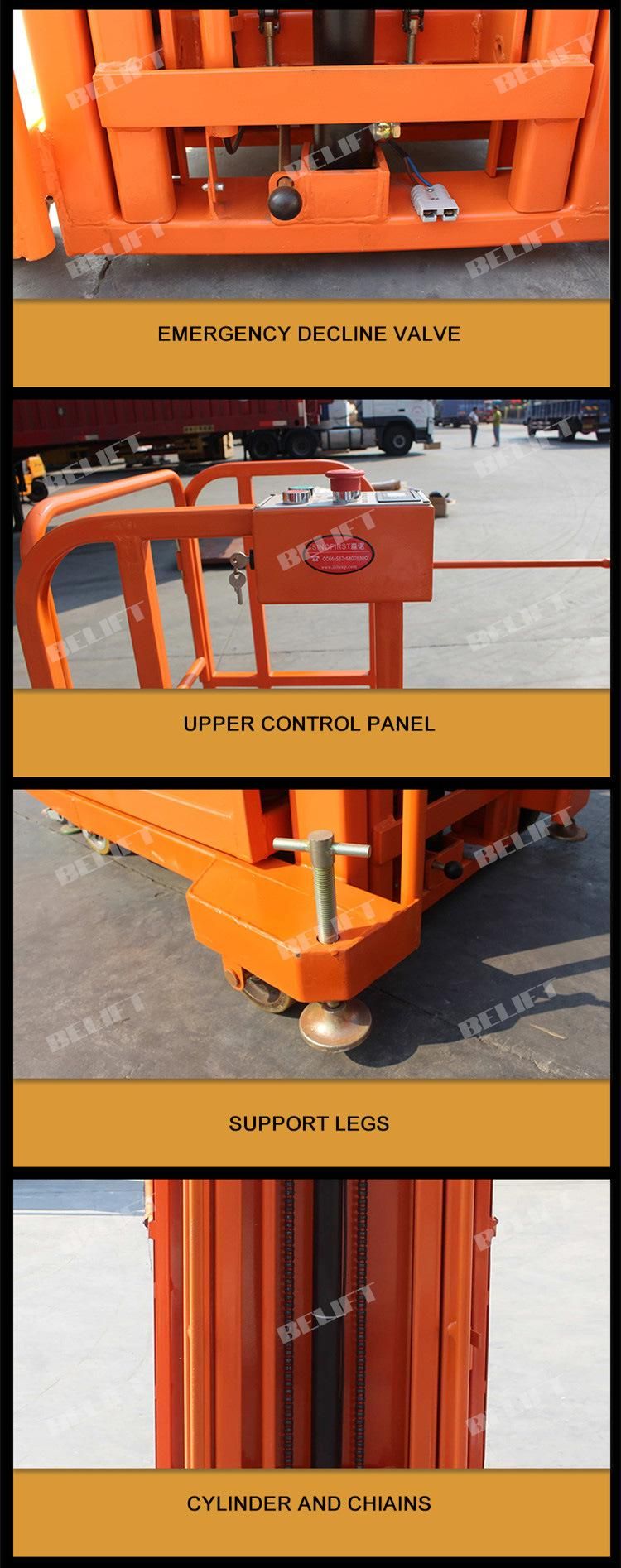 200kg Portable Aerial Stock Mobile Electric Order Picker Trolley
