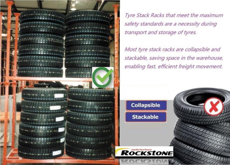 Powder Coated Truck Tyre Stacker Rack Tr203 Rack Stacker