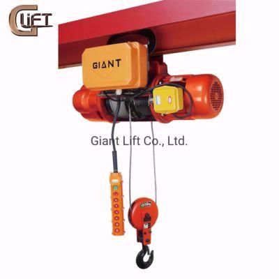 Giant Lift 0.5-20t Electric Wire Rope Hoist Remote Crane Chain Block with Trolley Single Speed Double Speed (CD1/MD1)