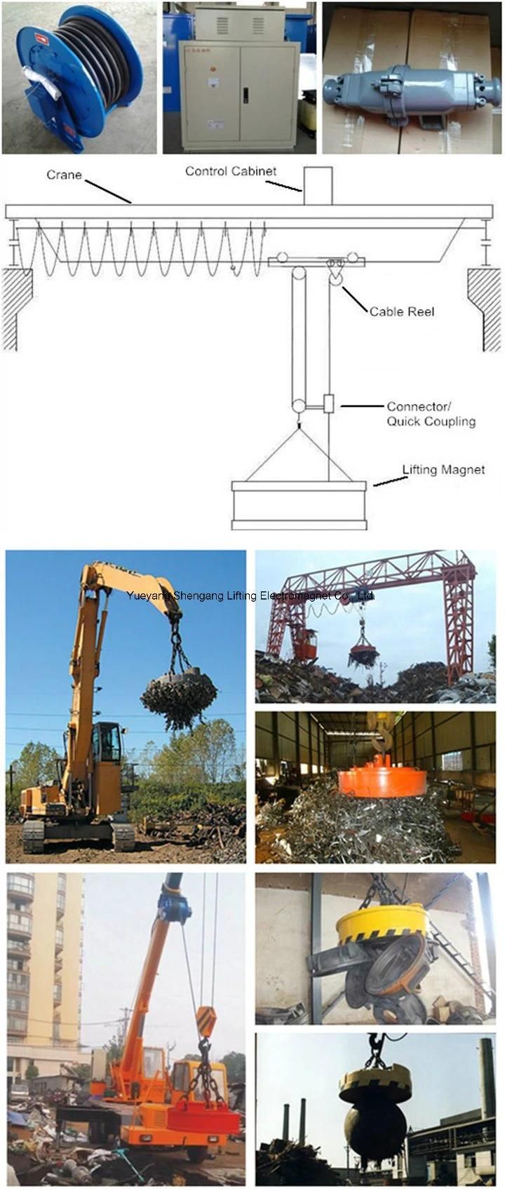 Industrial Circular Type Crane Lifting Electromagnet for Lifting Steel Scraps
