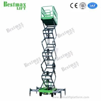 12m Platform Height 1000kg Load Capacity Manual Pushing Lifting Equipment