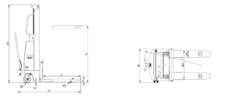 1.5ton Semi Electric Pallet Truck Electric Stacker