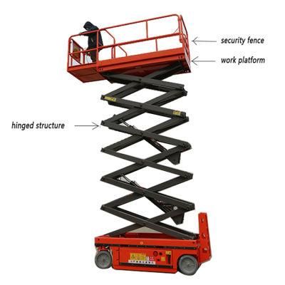 Hydraulic Aerial Work Platform Price 320kg 450kg 500kg Mini Scissor Lifting Platform with CE