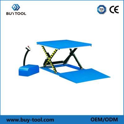 Ce Certified Scissor Type Low Profile Hydraulic Lift Table