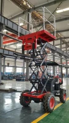 The Four-Wheel Movable-Type Scissor Lifting Platform for Fruit Garden