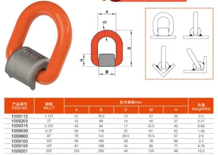G80 Weld-on Lifting Point / D Ring with High Tensile