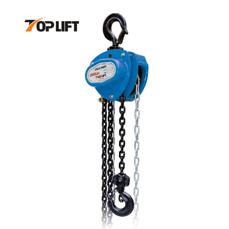 Tp-100A 1t Manual Pulley Chain Hoist Chain Block with G80 Load Chain