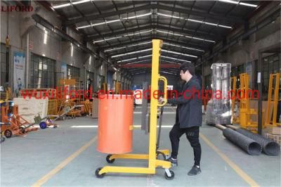 1500mm Lifting Height Hydraulic Drum Lifter Hand Drum Stacker 400kg