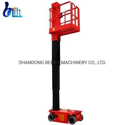 Low Level Access Aerial Work Platforms Single Mast Aluminum Lift