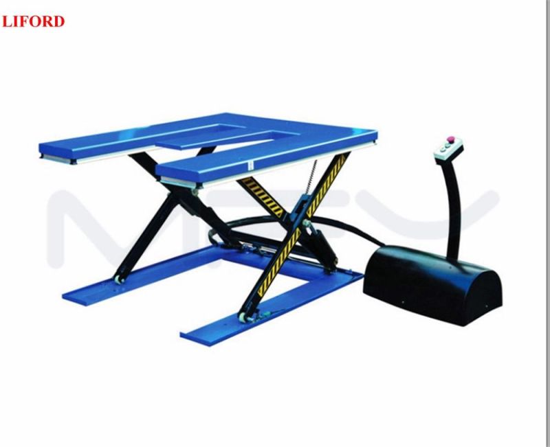 CE Certified Hydraulic E-Shape Electric Scissor Lift Table Fixed Lifting Platform