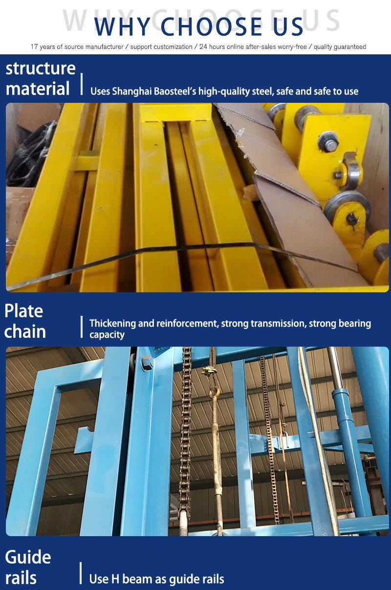 Customized Hydraulic Guide Rail Goods Lifts Cargo Material Lift Price
