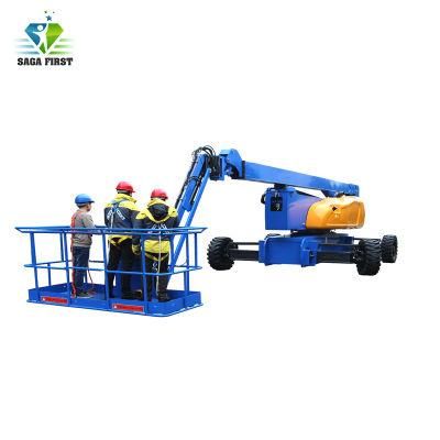 Small Mobile Electric Towable Self-Propelled Hydraulic Boom Lifting