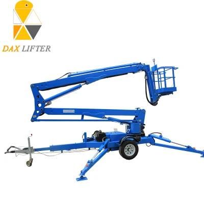 China Daxlifter Brand 10-16m Tralier Mounted Towable Articulated Boom Lift
