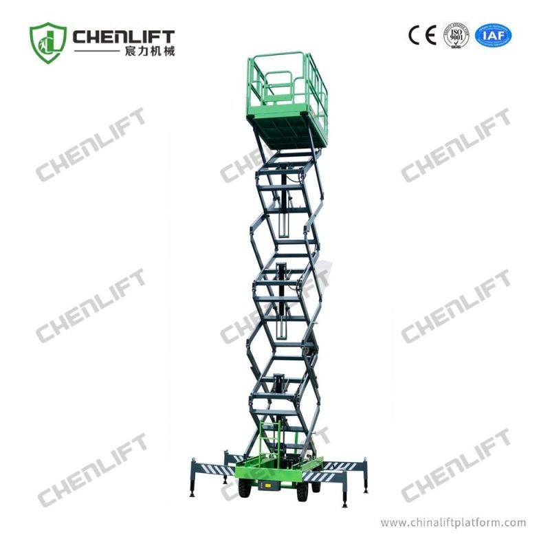 11m Manual Pushing Scissor Lift for Work at Height (MK1100)