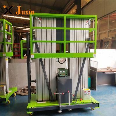 Hydraulic Double Mast Man Lift Material Lift DC Drive Aluminum Lift