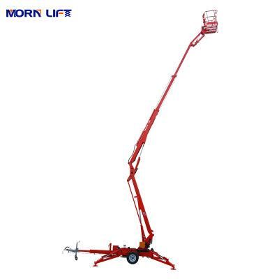 Telescopic 10 M Morn Man Towable Boom Lift Trailer Mounted