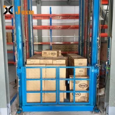 Warehouse Guide Rail Chain Cargo Pallet Freight Elevator
