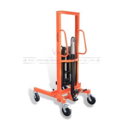 Lifting Height 1100mm and Loading Capacity 400kg Hydraulic Drum Stacker for Sale