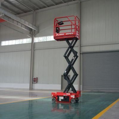 Hered DC Mini 4m 5m 6m Indoor Electric Scissor Lift Aerial Work Platform Mobile Platform Man Lift