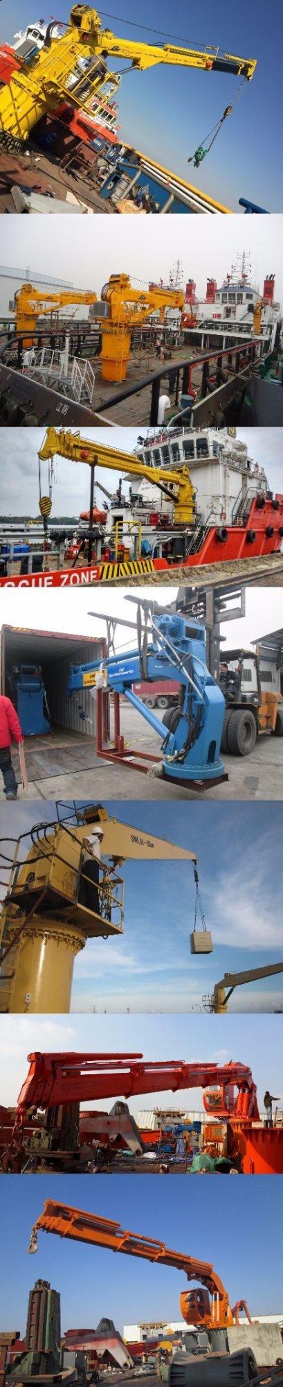 2t@30m Hydraulic Telescopic Knuckle Boom Marine Crane with ABS CCS Certification