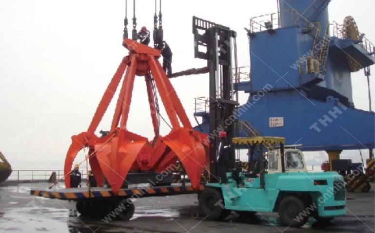 Grab Overhead Bridge Travlling Grabage Crane with Electric Panel and Grab Tool