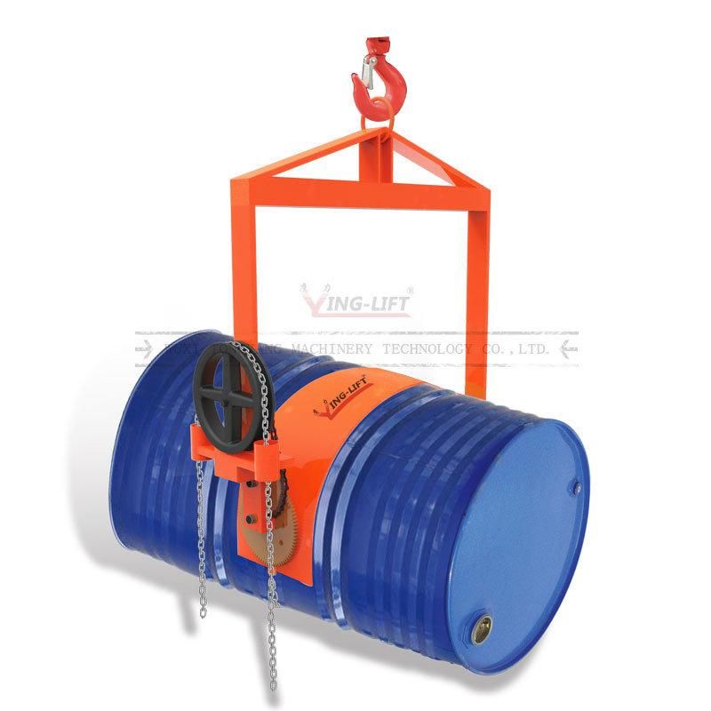 Drum Lifter Below-Hook Drum Carrier with 3-Piece Drum Holder Lm800 From Yinglift Vertical Drum Dispenser, Manual, 800 Lb Load Capacity, 8 in Overall Length