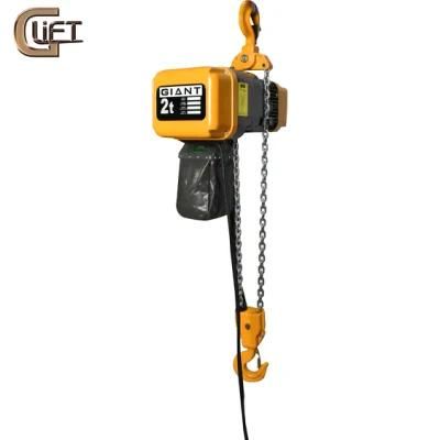 2 Tons China Manufactory High Quality Electric Chain Hoist with Hook Heavy Duty Giant Lift Chain Block (HHBD-II-2)