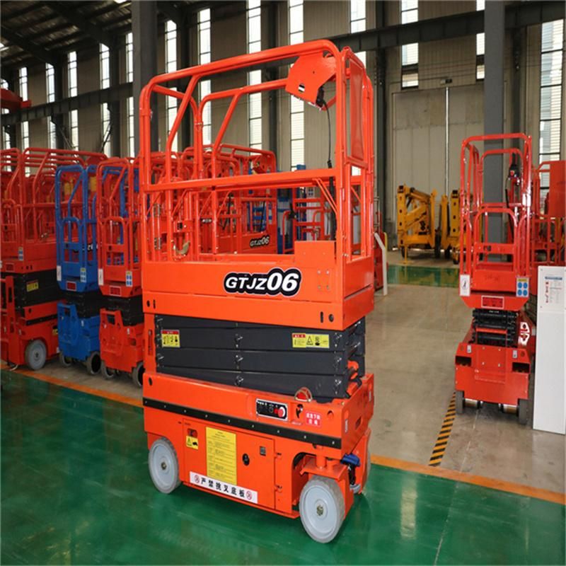 8m 10m 12m 14m Electric Battery Driving Tricycle Type People Hydraulic Scissor Lift Platform