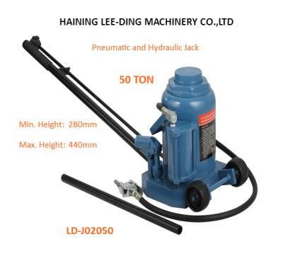 50 Ton Pneumatic/Hydraulic Bottle Jack Hoist Lift Air Jack