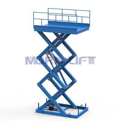 220V/380V, 1 or 3 Phase (Can Be Customize) Hydraulic Cargo Platform Double Scissor Lift Table