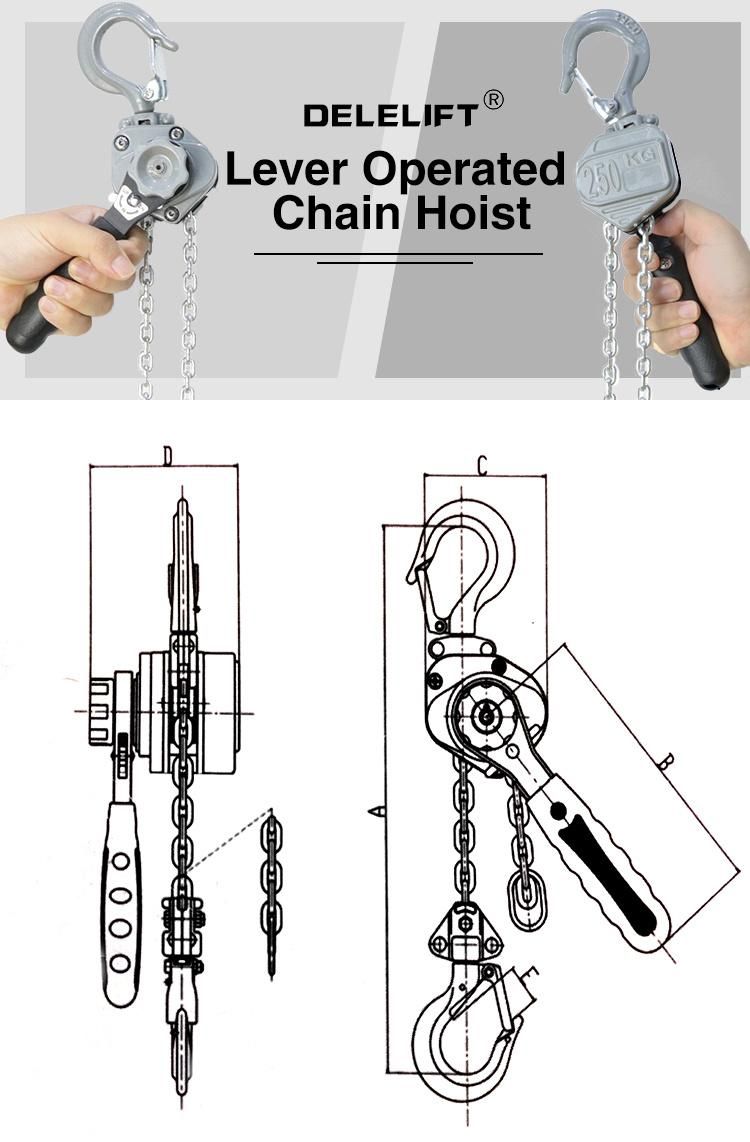 New Mini Aluminum Alloy Lever Hoist Manual Chain Block