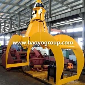 Excavator Hydraulic Rotated Timber Log Grab Bucket