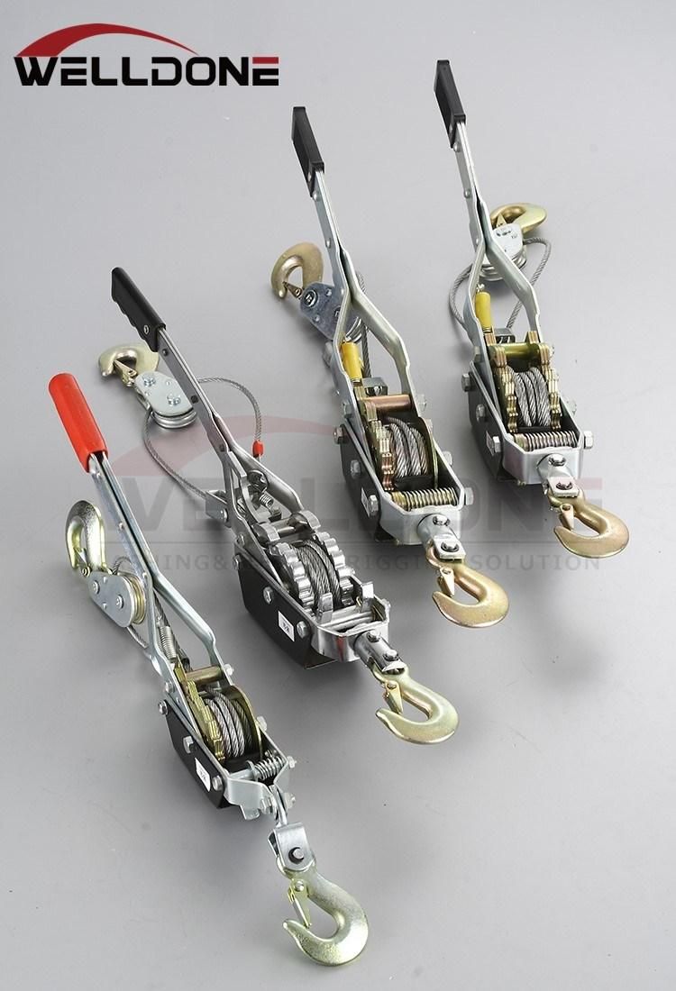 2.5 Ton Mini Puller Aluminum Ratchet Puller Gear Wire Rope Puler Manual Tool Hand Power Puller