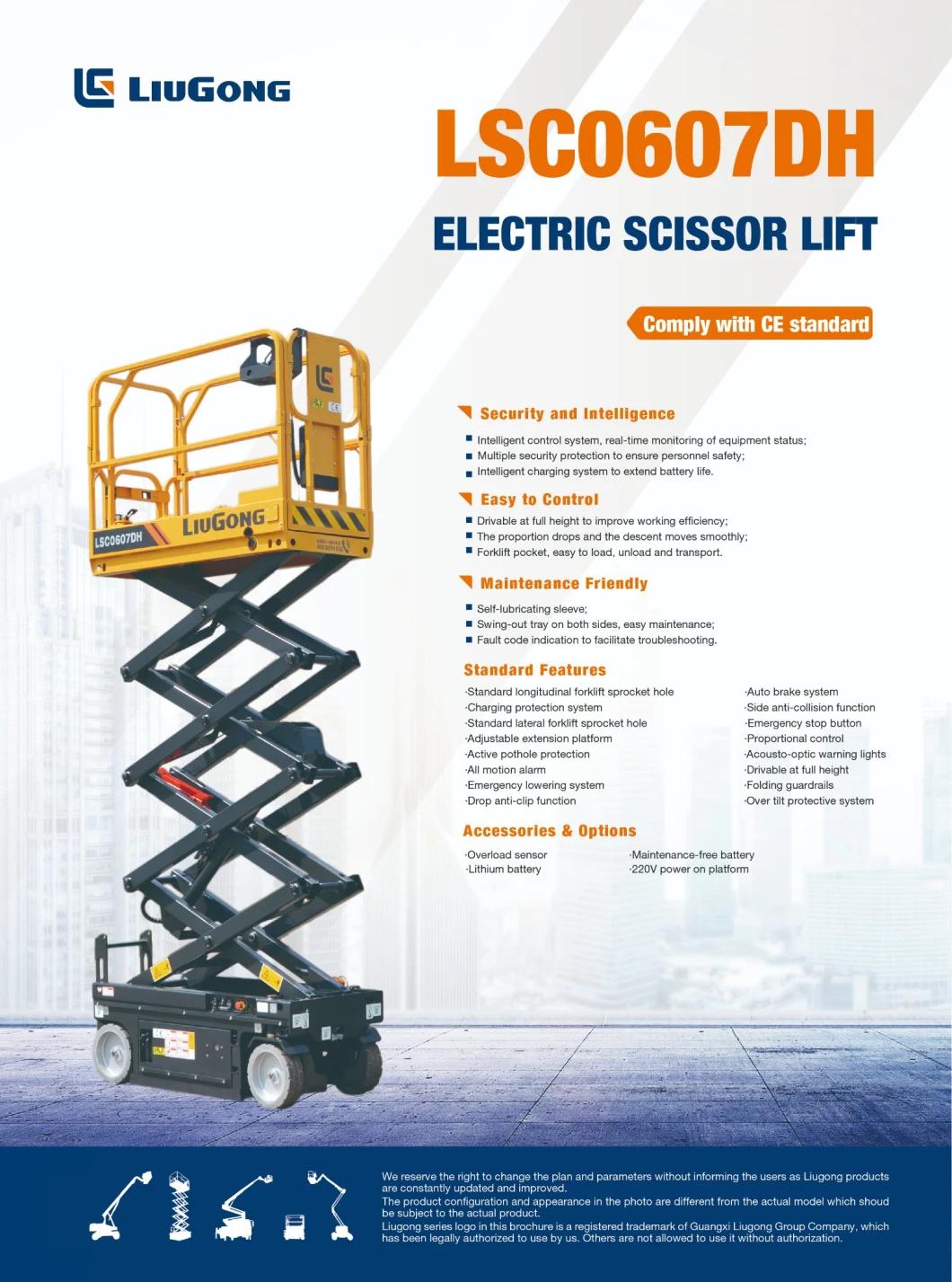 LiuGong MEWP LSC0607DH Electric Sicssor Lift 6m