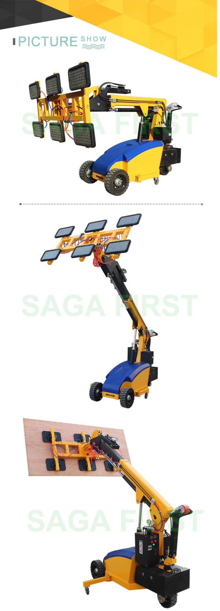 Full Electric Glass Vacuum Hoist Lifting Tool Device System