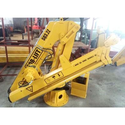 Deck Mounted Pedestal Knuckle Marine Lifting Crane 3ton for Sale