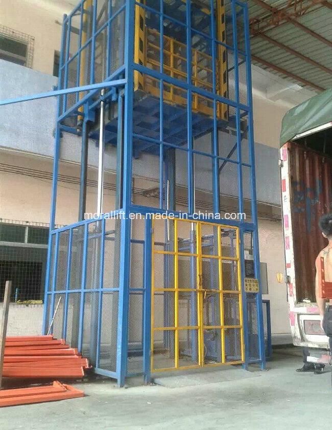 Vertical Guide Rail Hydraulic Used Supermarket Cargo Elevator