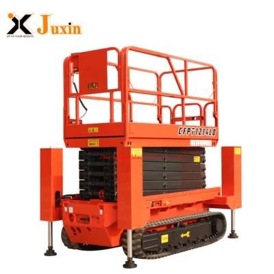 High Quality 8m 10m 12m Best Selling Vertical Crawler Scissor Self Propelled Electric Lift