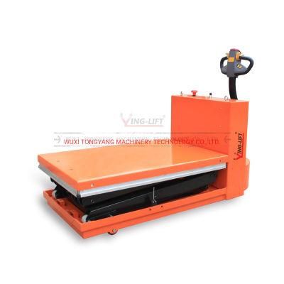 1500kg Loading Capacity Mobile Electric Hydraulic Scissor Lift Pallet Truck Lift Platform