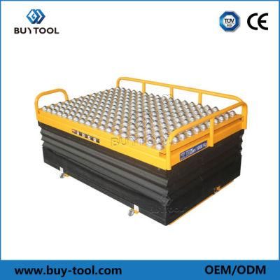Electric Hydraulic Scissor Lift Table with Roller Ball Platform