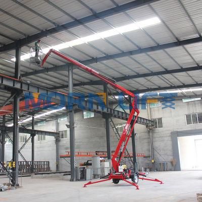 Hydraulic Battery Power Articulated Boom Lift Price Cherry Picker Trailer