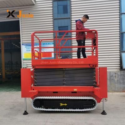 10m Outdoor Engineering Lift Platform Electric Aerial Platform Crawler Scissor Lift