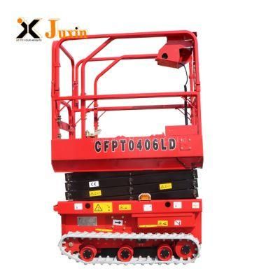 Rubber Crawler Mini Self-Propelled Scissor Lift Tracked Vehicles for Sale